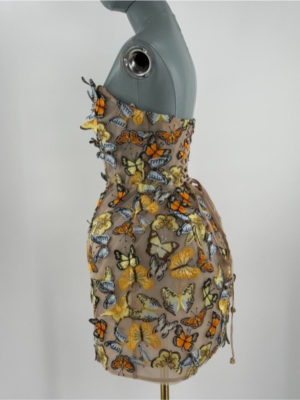 🆕 BRONX & BANCO 🧿 NWOT Bella Butterfly Maraya Strapless Mini Dress, Sz M US 6 - Picture 9 of 16